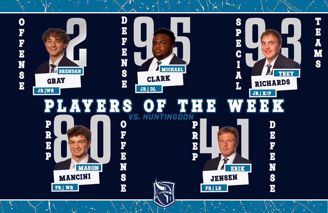 Congratulations to our Players of the Week against Huntingdon College!💪
#BerryFootball #BUILD #KeepClimbing #d3fb