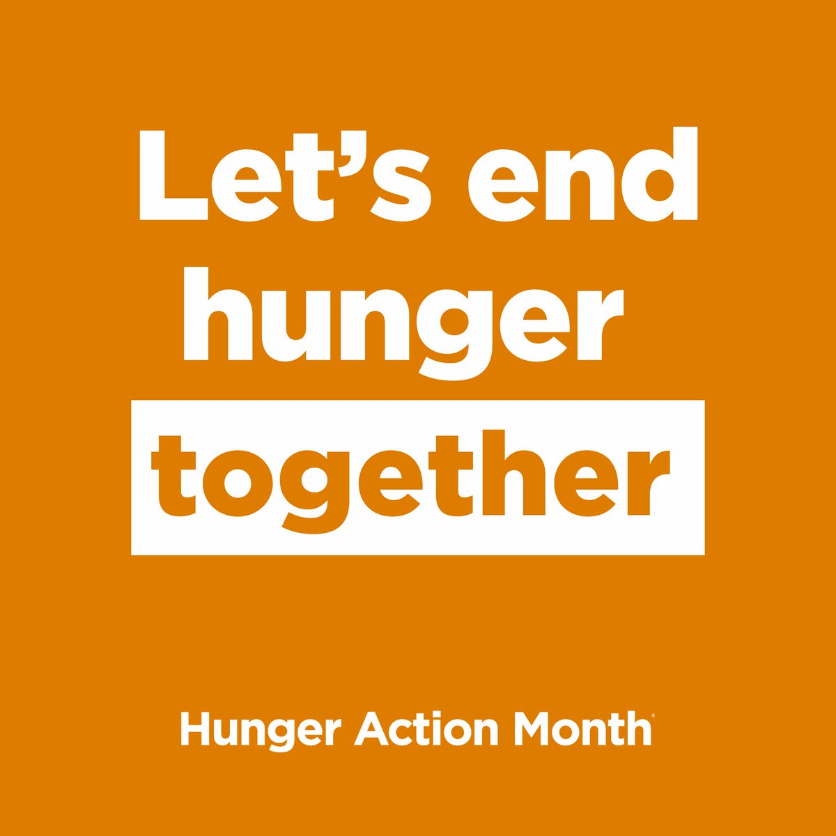 TODAY is #HungerActionDay 🧡

Every action counts–whether you donate, advocate, volunteer or motivate others to join the movement to end hunger by spreading the word online. 

Learn more about getting how you can take action at feedingamerica.org/take-action/hu….