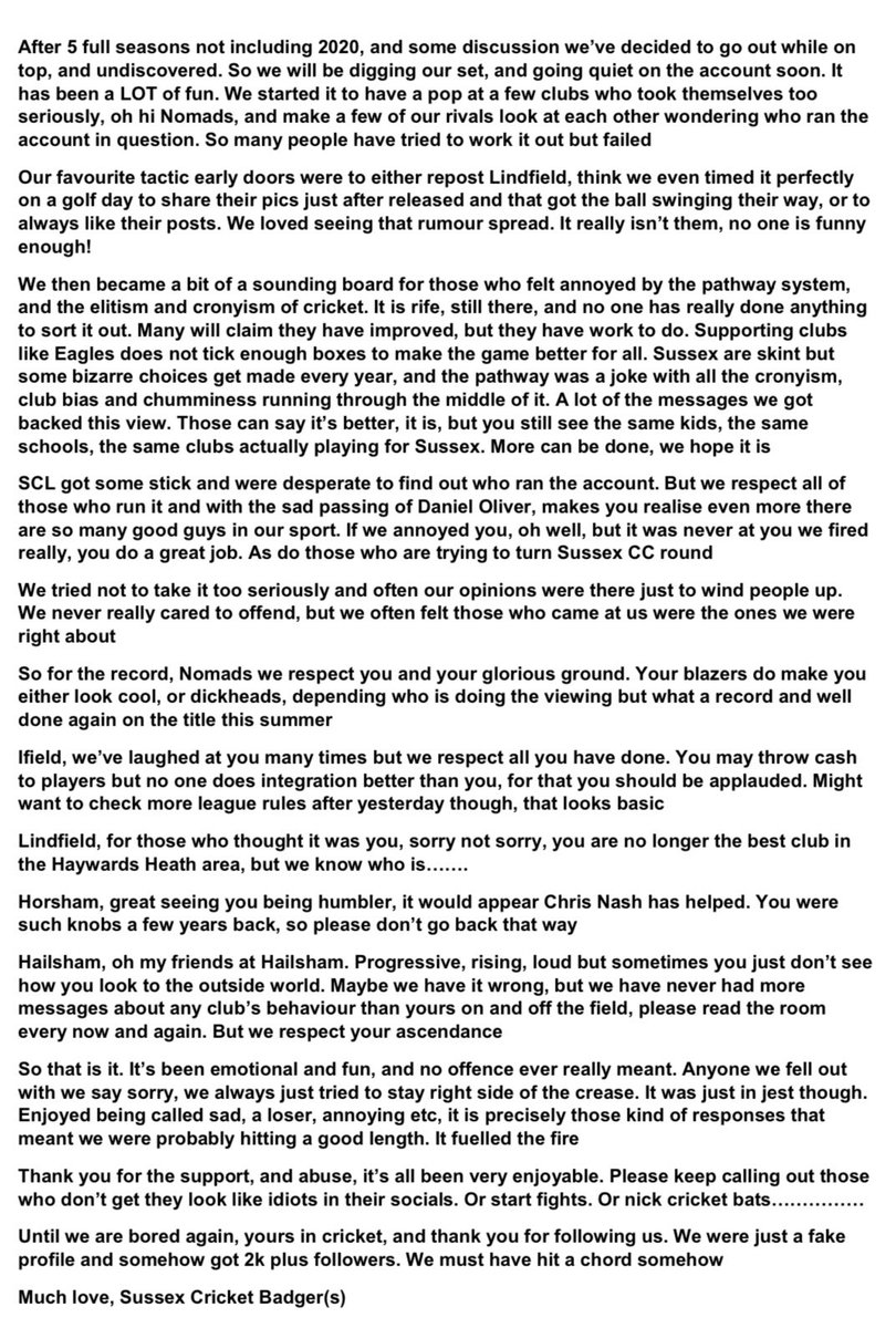 It’s the end of road. We are culling ourselves, going out either at top, or bottom, you decide 🤣

Have a read if you like, if not then thank you for following us, we’ve had a good laugh and it’s been a lot of fun, most of the time. No offence really meant to anyone

Badge out 🔫
