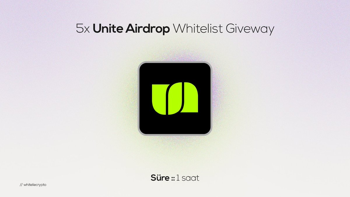 Geçen hafta öneminden detaylıca bahsettiğim <a href="/uniteio/">Unite</a>’dan sizler için 5x Airdrop Whitelist ayarladım.👨🏼‍💻

▫️ <a href="/whiteliecrypto/">White Lie ©</a> ve <a href="/uniteio/">Unite</a>'u takip et. 
▫️ Bu postu beğenin, RT yapın ve iki arkadaşı etiketle.

Kazananları 1 saat içinde açıklarım! 🫶