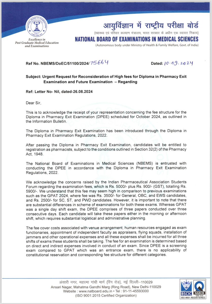IPA_SF's tweet photo. After advocating for a fee reduction for the DPEE, NBEMS informed us that adjusting the fee isn't feasible due to financial and logistical constraints. While this isn't the outcome we hoped for, we stand with our student community and remain committed to pursuing positive changes https://t.co/8ZcS07brsk