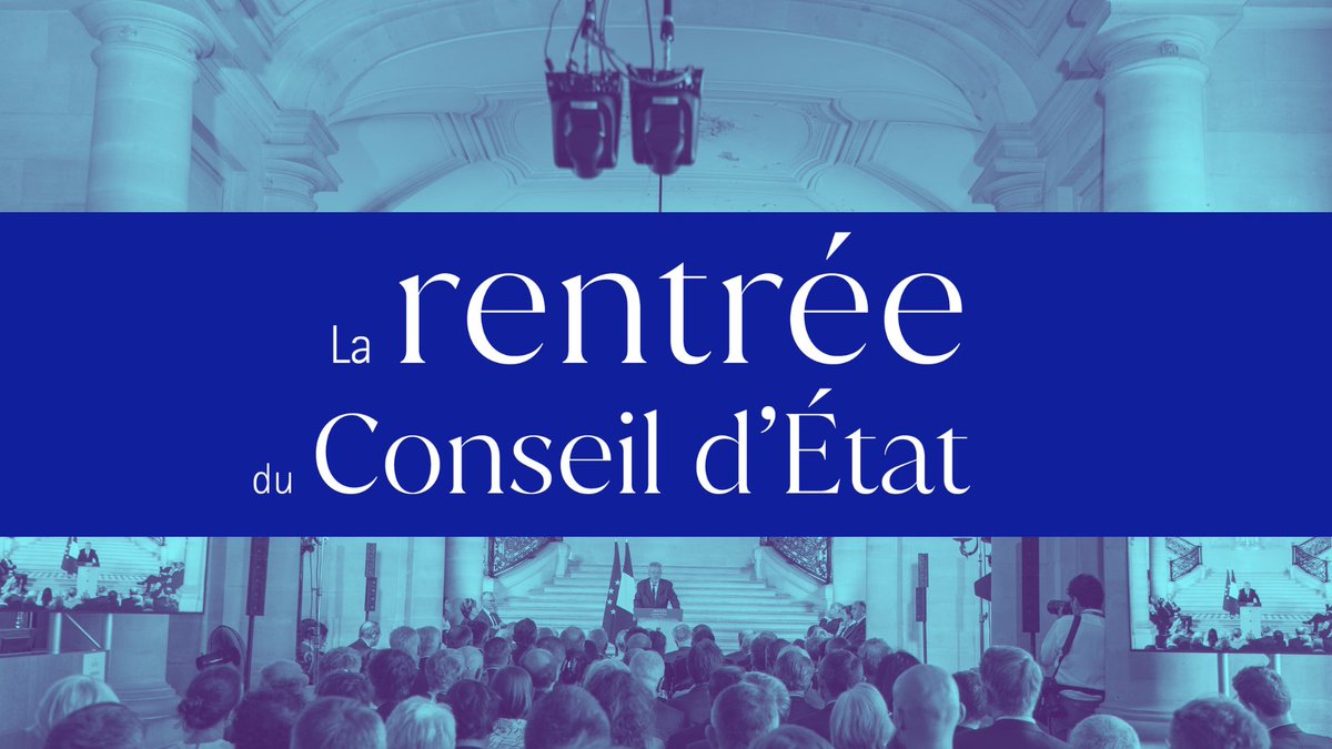 Conseil_Etat's tweet photo. 📣 Ce mercredi à 17h, assistez en direct à la rentrée du @Conseil_Etat. Didier-Roland Tabuteau, son vice-président, présentera l'étude annuelle sur la #souveraineté. Son intervention sera suivie d’une prise de parole du Président de la République : https://t.co/CjEQJaTZTC @Elysee https://t.co/lBAteOHulW