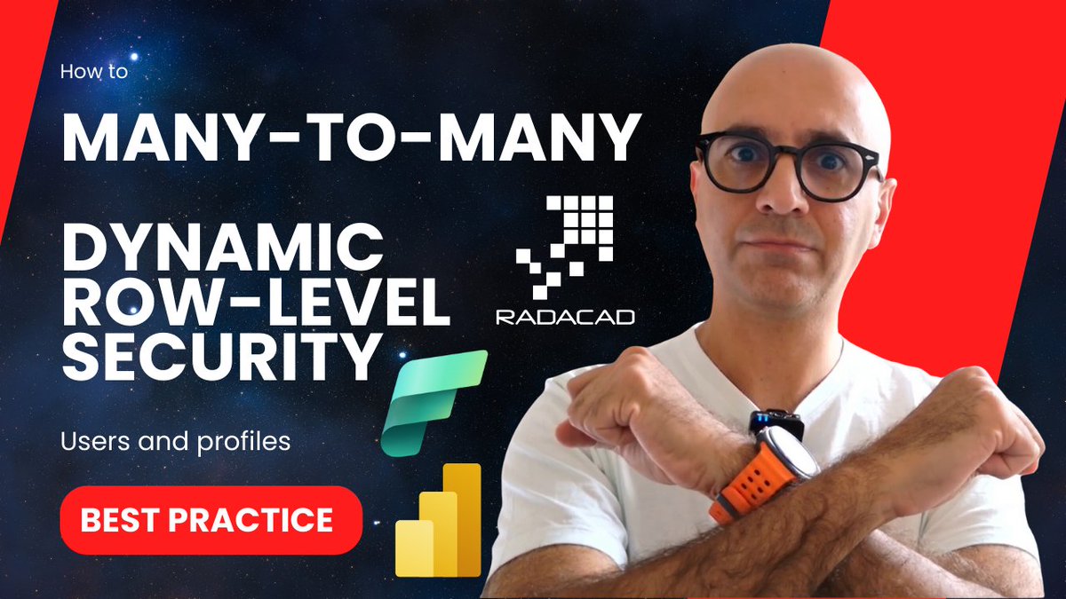 Rad_Reza's tweet image. When you are building a #Dynamic #RowLevelSecurity #DRLS #RLS solution in #PowerBI #Microsoft #Fabric, and you have a #ManyToMany relationship situation, there is a serious potential for following bad practices for #DataModeling #Modeling
In this video, I explained how you can…