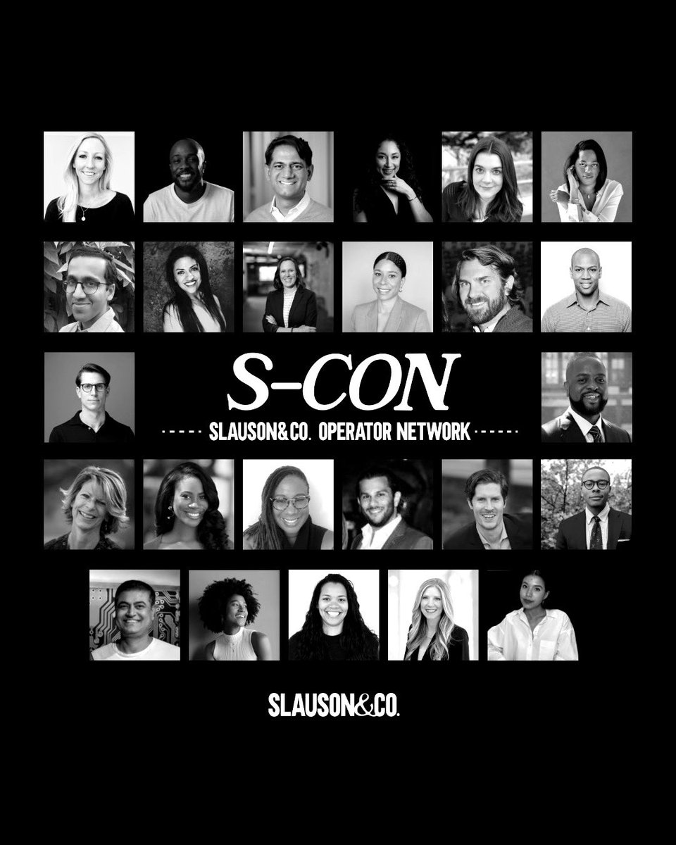 We're excited to announce the launch of Slauson &amp; Co. Operator Network (S-CON). 

Since our inception, we've been fortunate to lean on the company we keep in service of the founders whose visions we back. S-CON is an extension of our mission-aligned community and we look forward