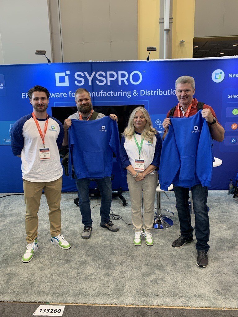 SYSPROAmericas's tweet photo. π Itβs Day 2 at #IMTS, and we're decked out in our #SYSPRO-best ready to show you the latest innovations in #ERP in booth 133260!
#IMTS2024 #SwagGoals #LevelUPwithSYSPRO | @IMTSchicago https://t.co/Tk77BHPCYE
