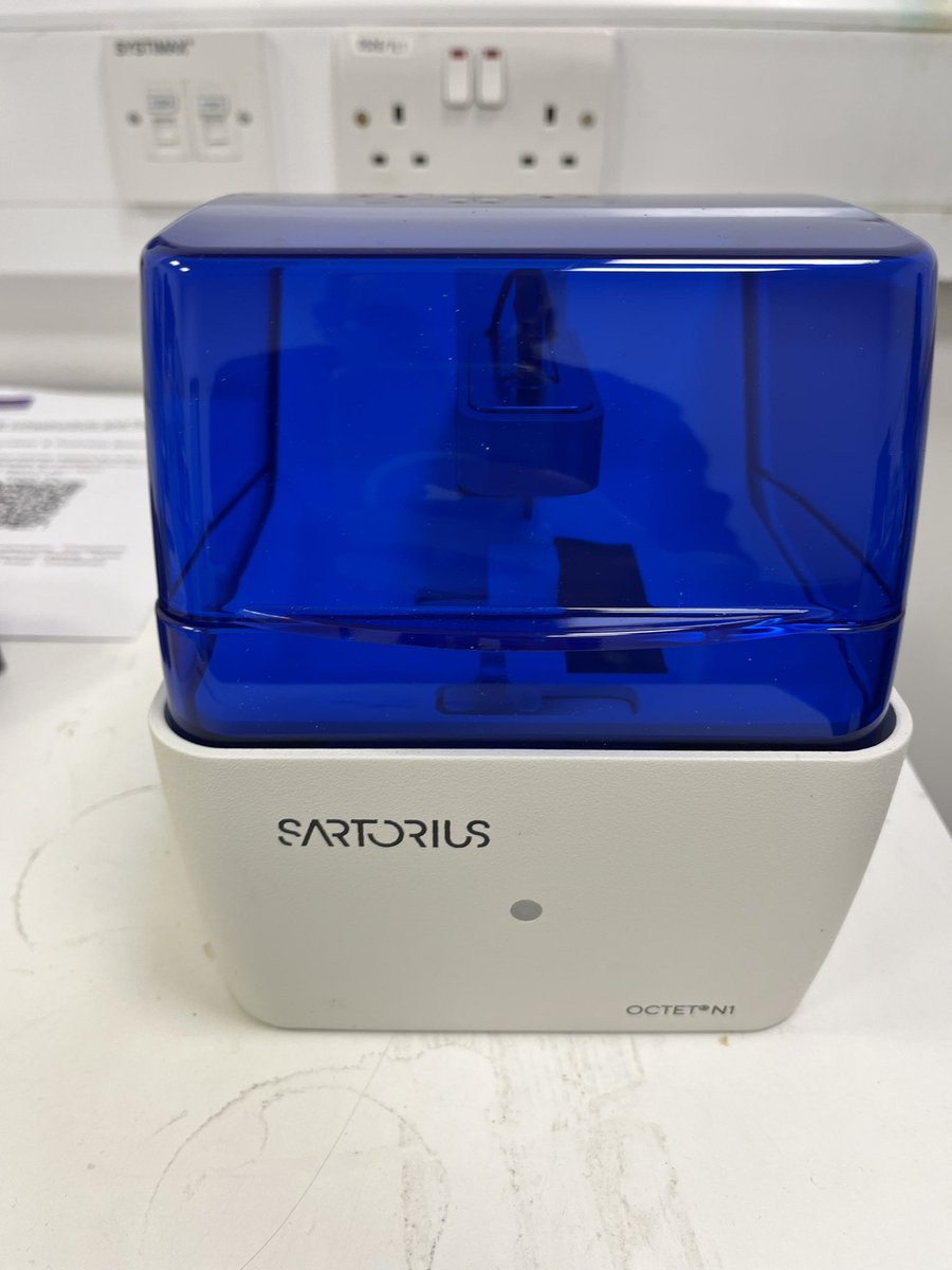 Happy New Gear day! We have our portable Octets (biolayer interferometer) in place <a href="/UoMMIB/">Manchester Institute of Biotechnology</a> from <a href="/SartoriusGlobal/">Sartorius</a> .  This lets us advance our glycodiagnostics work for label-free interactions at the bench, in biosafey labs and hopefully in the wild!