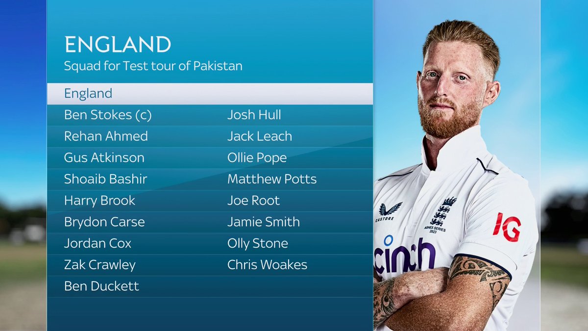England have announced their squad for the Test tour against Pakistan 👀
