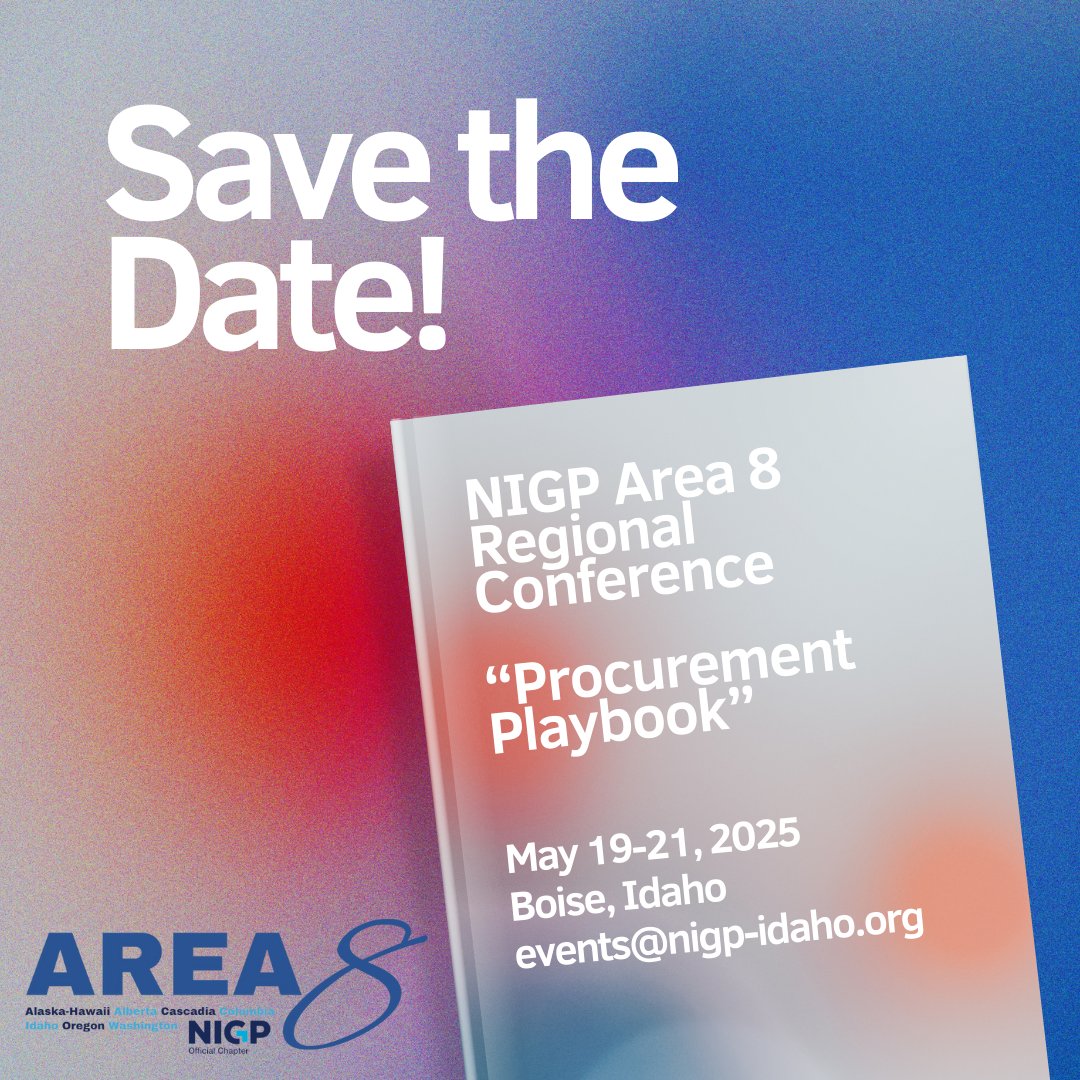 IPPA_NIGP's tweet photo. IPPA is hosting the NIGP Area 8 Regional Conference in Boise! Mark your calendars for May 19-21, 2025 at @BoiseCentre. Keep a pulse on our IPPA landing page for more info: https://t.co/Qy0OdbkbRc #OPPA @Cascadia_NIGP #ColumbiaChapterNIGP #WANIGP @AlaskaHawaiiGPA #albertacanada https://t.co/CKVdJI7h7f