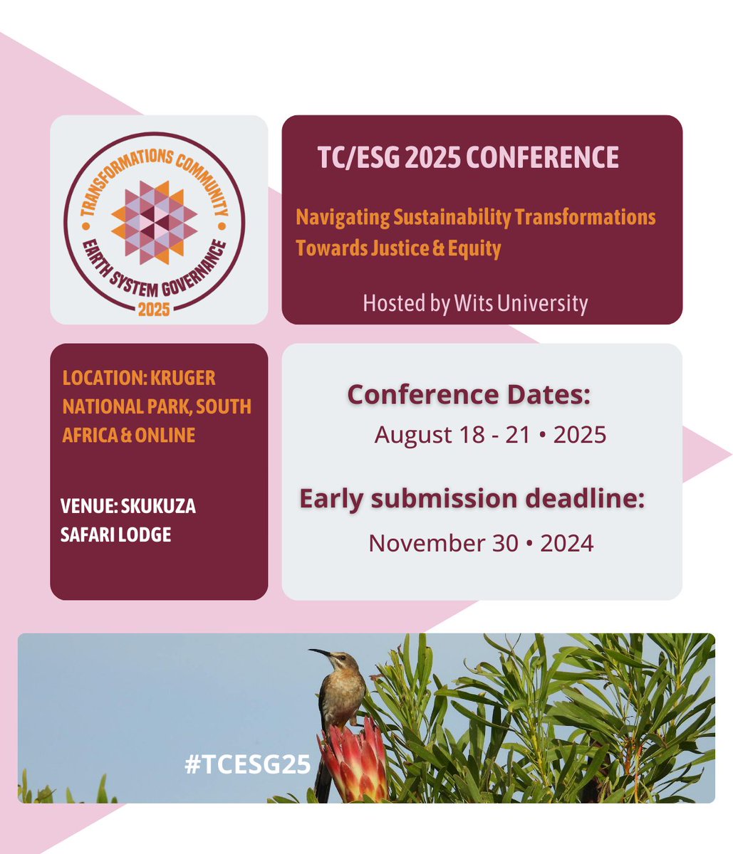 TransformComm's tweet image. 🌍Submissions are open for TC/ESG25 in South Africa, Aug 18-21, 25 &amp;amp; TCX-YORK, June 25-27, 2025. Showcase your expertise in sustainability transformations. Submit proposals for presentations, workshops &amp;amp; more
👉#TCESG25: transformationscommunity.org/tcesg25-call-f…
👉#TCXYORK: transformationscommunity.org/tcx-york-confe…