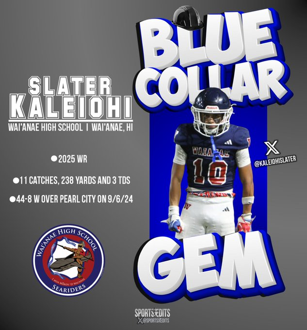 Kevin Moses LLC (@kevinmoses38) on Twitter photo <a href="/KaleiohiSlater/">Slater Kaleiohi</a> had an amazing game that couldnt go unnoticed! This explosive reciever with some super athletic jaw-dropping catches that racked up yards was more than impressive. Circus catches that leaving you shaking your head ,wondering how did he do that! And yards after <a href="/KaleiohiSlater/">Slater Kaleiohi</a> had an amazing game that couldnt go unnoticed! This explosive reciever with some super athletic jaw-dropping catches that racked up yards was more than impressive. Circus catches that leaving you shaking your head ,wondering how did he do that! And yards after