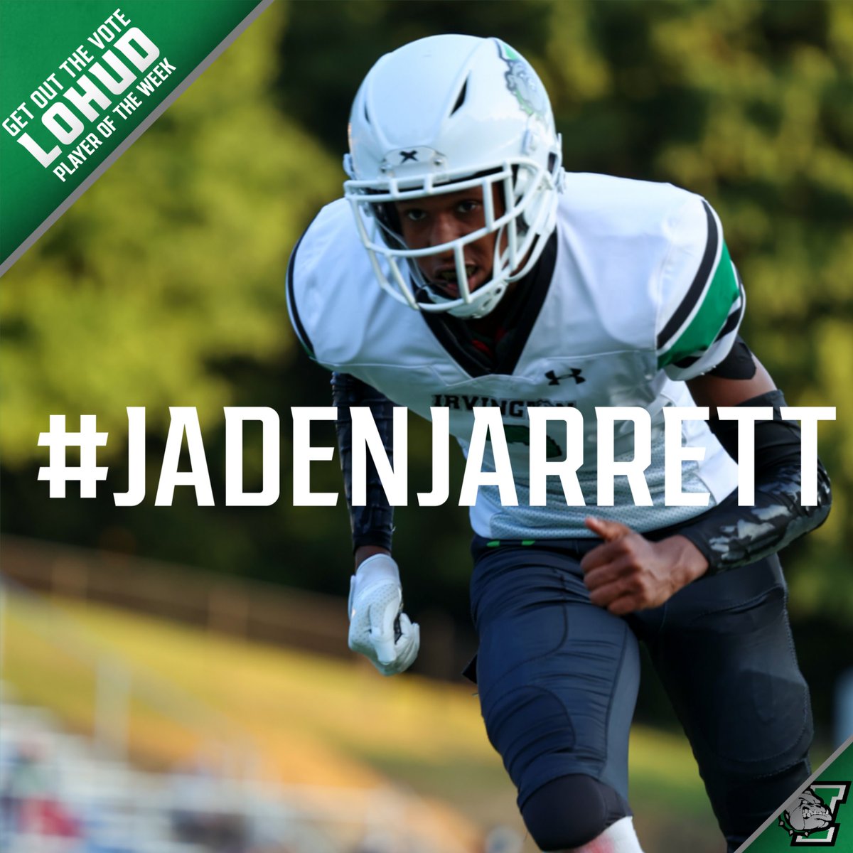 Vote for Jaden Jarrett @ shorturl.at/PyzUn! 🏆 Jaden put on a performance with 115 rushing yards, a touchdown, and over 10 tackles, leading the team to its first win of the season. As a 3-year captain, his leadership shines on &amp; off the field. Let’s rally behind Jaden!
