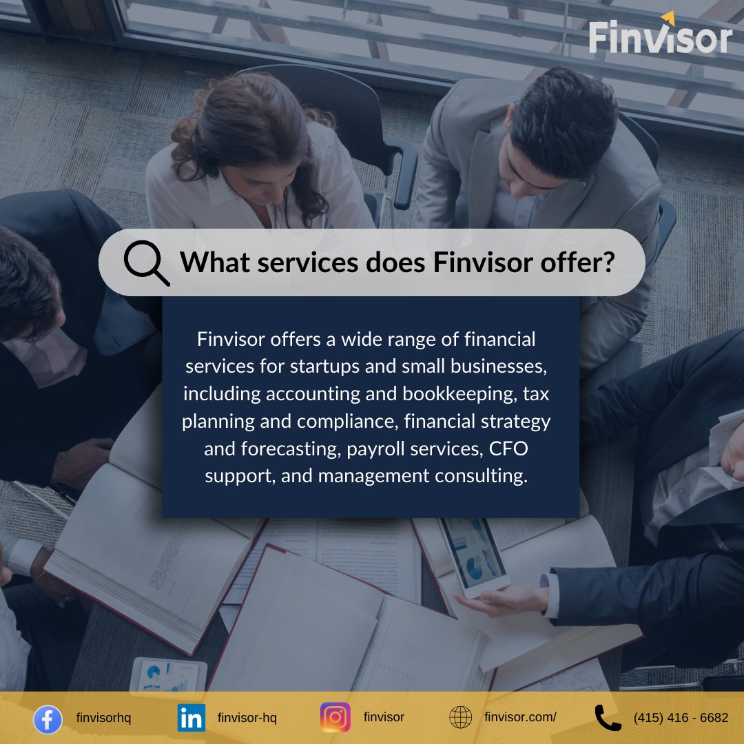 Need a financial partner you can trust?  Finvisor is here to help!

💼We provide personalized financial solutions tailored to your business's unique needs. Message us and see how we can fuel your business growth.

#accounting #financialplanning #businessgrowth #startup #finvisor
