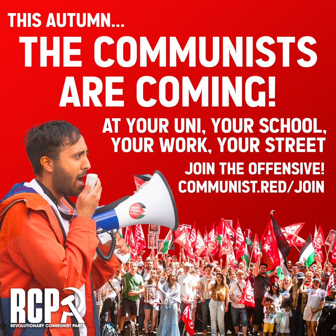 If you hate militarism and imperialist war, if you want to see the working class in charge, then join us to build the fight back against the root of all these problems: the capitalist system!

🔗communist.red/join