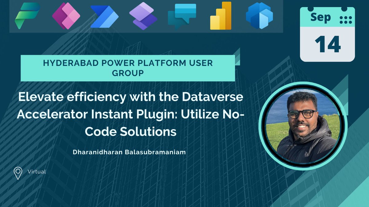 Ritika Agarwal | MVP | MCT | #PowerPlatform (@agarwal_ritika) on Twitter photo Join <a href="/dharani1743/">Dharanidharan Balasubramaniam</a> at the Hyderabad <a href="/MSPowerPlat/">Microsoft Power Platform</a> User Group as he presents on 14-Sept-2024, 3:30 PM IST onwards!
No need to register. Join directly using link: youtube.com/watch?v=w3I4hV…
#PowerPlatform #PowerApps #PPUG #PowerAutomate #Microsoft #Dataverse #DataverseAccelerator Join <a href="/dharani1743/">Dharanidharan Balasubramaniam</a> at the Hyderabad <a href="/MSPowerPlat/">Microsoft Power Platform</a> User Group as he presents on 14-Sept-2024, 3:30 PM IST onwards!
No need to register. Join directly using link: youtube.com/watch?v=w3I4hV…
#PowerPlatform #PowerApps #PPUG #PowerAutomate #Microsoft #Dataverse #DataverseAccelerator