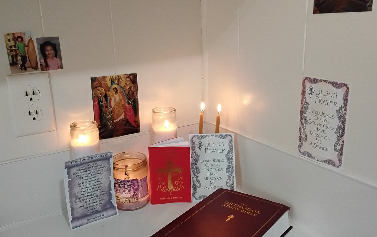 NewyorkerRican's tweet image. Woke up this morning lit the candles at our new prayer corner. Started praying for the morning. And within the hour I get a phone call from a number I don't know. I answer and guess who called me this beautiful morning with a presentation. Yep, a Jehovah's Witness.