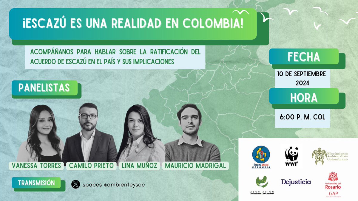📣Les esperamos hoy por acá en un Space a las 6 pm. Transmisión en : <a href="/ambienteysoc/">Ambiente y Sociedad 🌳</a>