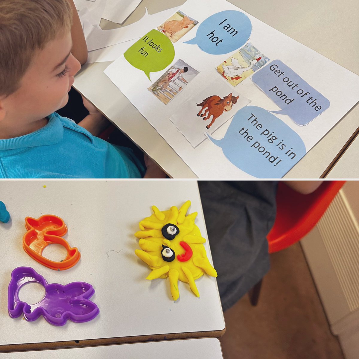 Rebecca Olley (@rebeccaolleytvi) on Twitter photo This week in Lions we have been reading and writing about The Pig in the Pond by Martin Waddell. Today we looked at speech and made animals from playdough, matched speech bubbles and did voice recordings! What clever children I have <a href="/Amy_TVI/">Amy Windsor</a> <a href="/ThamesviewJames/">James Woodhill</a> <a href="/TVInfants/">Thames View Infants</a> This week in Lions we have been reading and writing about The Pig in the Pond by Martin Waddell. Today we looked at speech and made animals from playdough, matched speech bubbles and did voice recordings! What clever children I have <a href="/Amy_TVI/">Amy Windsor</a> <a href="/ThamesviewJames/">James Woodhill</a> <a href="/TVInfants/">Thames View Infants</a>