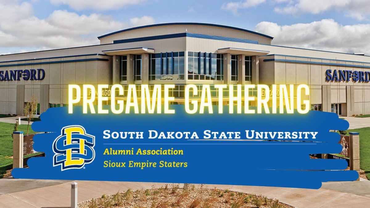 Join us on Friday, Sept. 20, for a pre-match gathering before the SDSU Women’s volleyball team faces Toledo. Enjoy a free drink, popcorn, and a chance to win an SDSU gift basket!

📅 Friday, Sept 20
🕕 6 - 7 p.m. CT
📍 3-Point Lounge, Sanford Pentagon  

🏐 Match starts at 7 p.m.