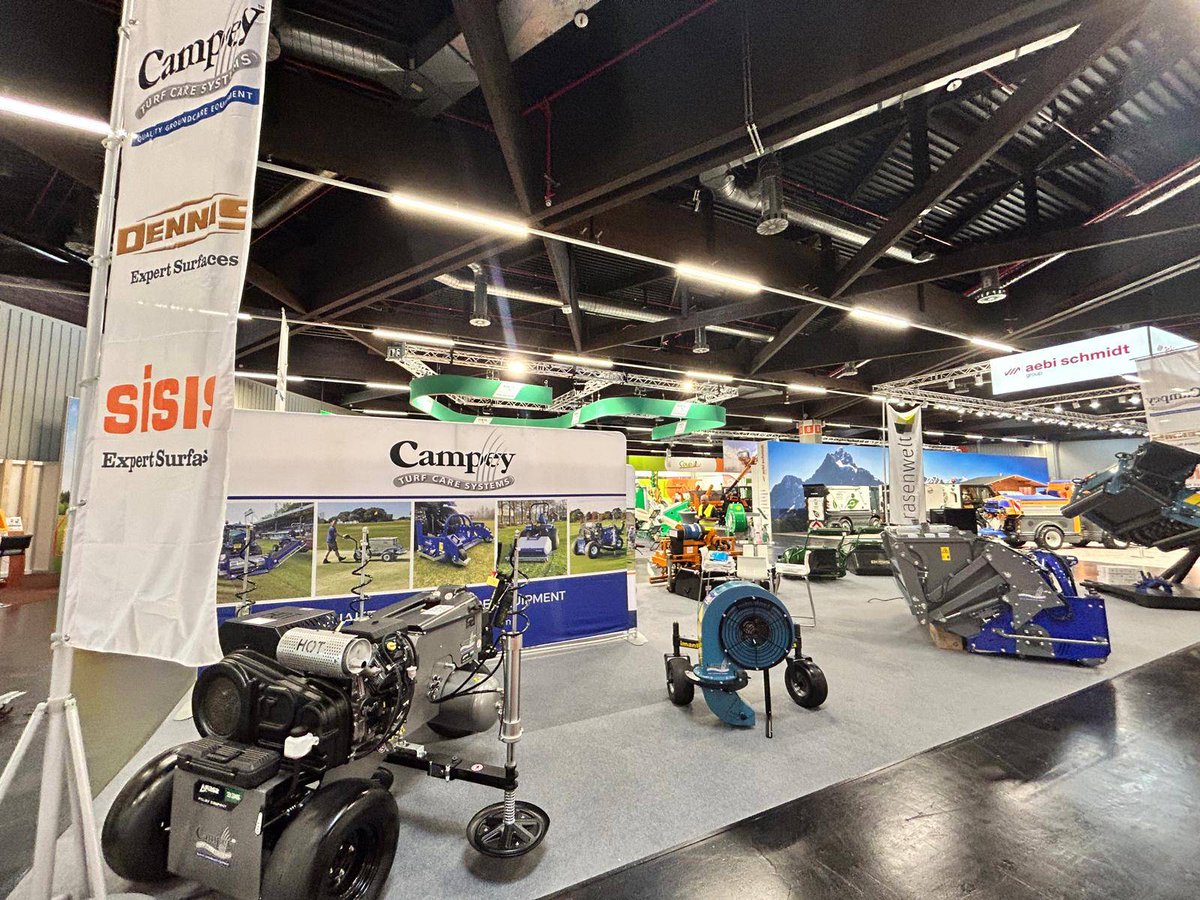 CampeyTurfCare's tweet photo. How many shows in 1 day for #TeamCampey ?
✅️ Demo Groen Belgium 🇧🇪
✅️ Groundsfest UK 🇬🇧
✅️ Green Technology Holland 🇳🇱
✅️ GaLaBau Germany 🇩🇪
#campeyturfcare #4countries #4shows #education #innovation #sportsturf #groundsmen #greenkeepers #campeymachineryworldwide https://t.co/wzUg0J9Pwm