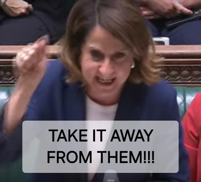 THE VILE CELEBRATION ON THE FACE OF LABOUR'S WORK &amp; PENSIONS SECRETARY LIZ KENDALL AS SHE WINS THE VOTE &amp; STRIPS THE WINTER FUEL ALLOWANCE FROM 10M PENSIONERS!

SHE WILL BENEFIT FROM £3,400 OF FUEL ALLOWANCE IN EXPENSES FOR HER 2ND HOME!

#LABOUROUT