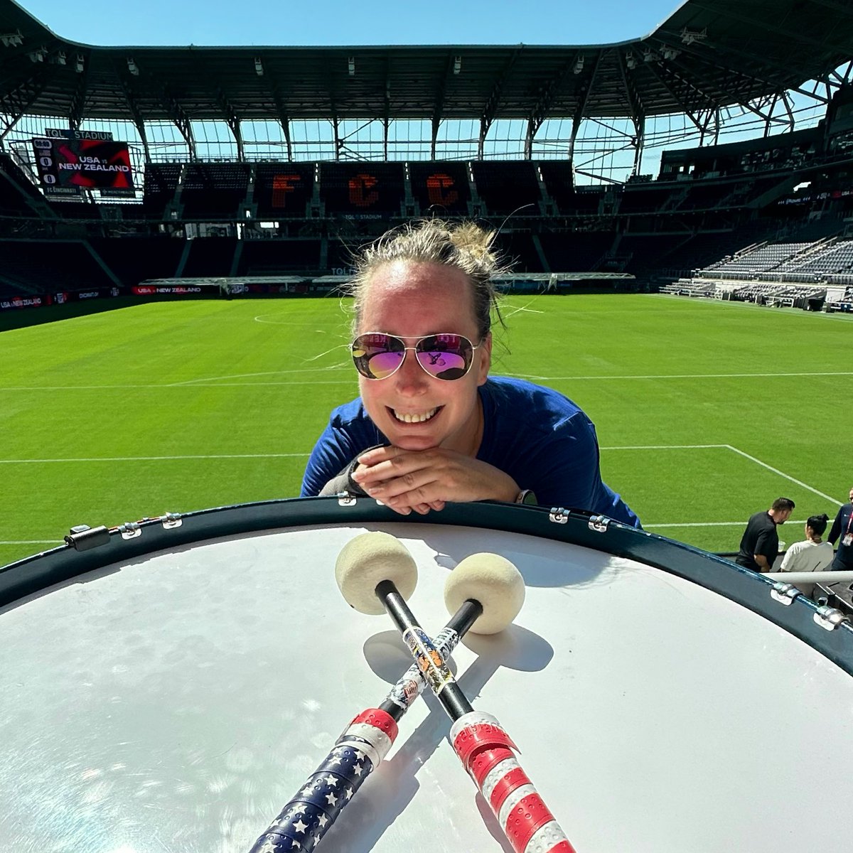 UlyssesSChant's tweet photo. Here to make noise in CINCY. 

Call me biased, but @AOCincy &amp; @TheKnightsFCC are the quite simply…THE BEST. 

#USMNT #USAvNZL ⚽️🇺🇸 https://t.co/YmE8TxnKMO