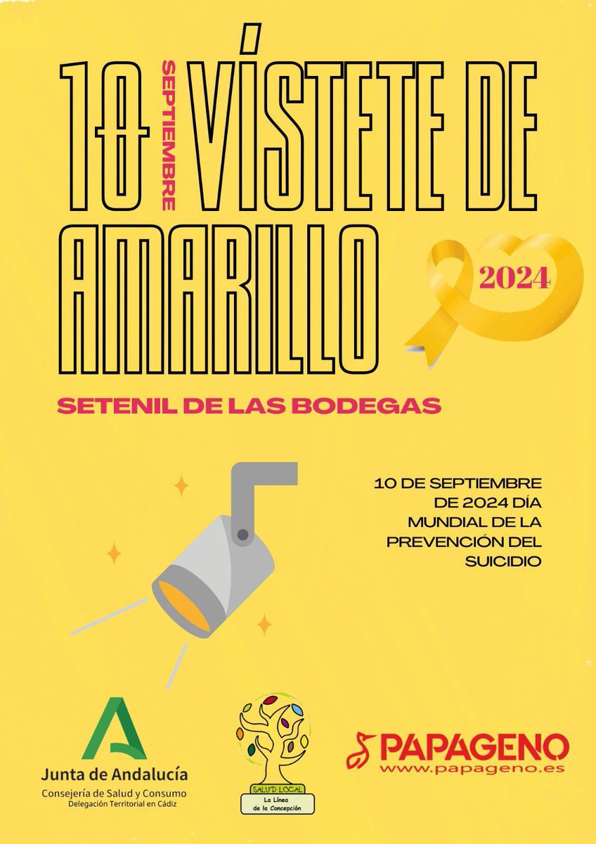 10 de SEPTIEMBRE, DÍA INTERNACIONAL DE LA PREVENCIÓN DEL SUICIDIO.-

Cada 40 segundos una persona en el mundo muere por suicidio. El dolor humano merece atención y ayuda a tiempo. 

#DiaMundialDeLaPrevencionDelSuicidio
