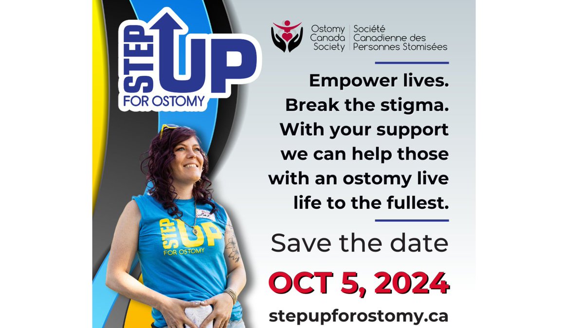 getgutsysk's tweet photo. The 2024 Step Up for Ostomy event is on October 5th in Regina. 
Date: October 5th
Location: Community of Christ Church Hall, Arthur St. and 8th Ave. Regina.
Registration/coffee: 9:30am, walk/chair yoga  10:00am,lunch/fellowship 11:00am.
For more info contact: ostomysask@gmail.com https://t.co/vJUPTnsUQu
