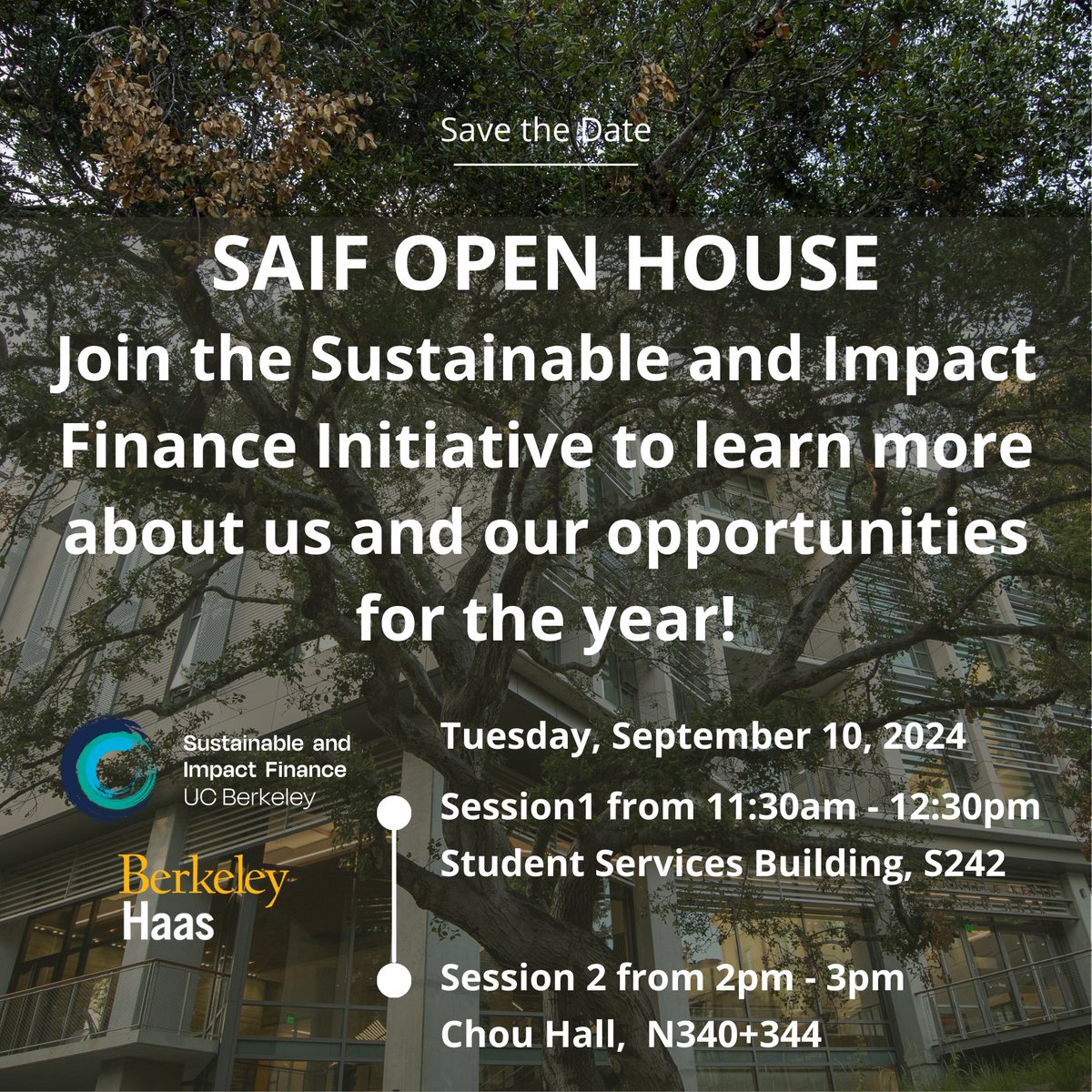 Founding Faculty Director Adair Morse and Program Director Megan Morrice are looking forward to speaking to students today our Open House.