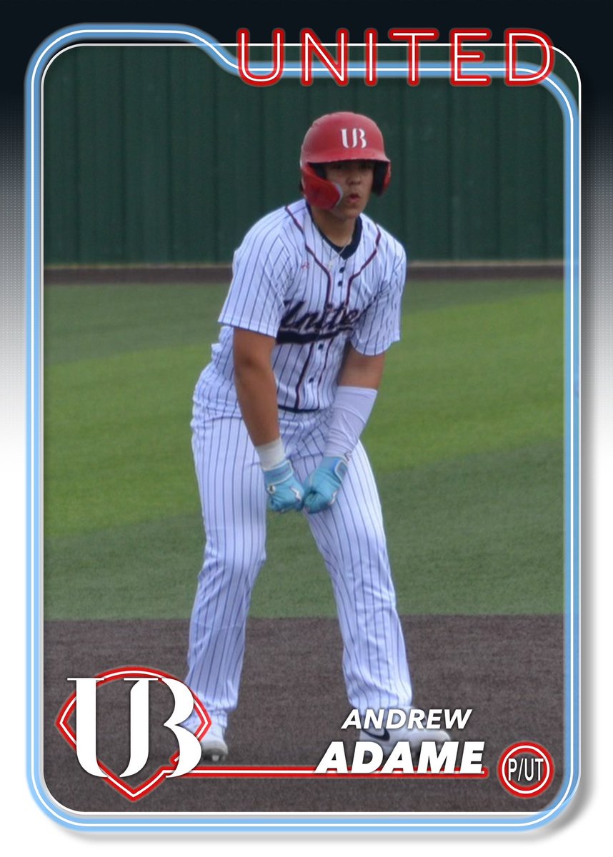 Andrew Adame (@andrewadame_) on Twitter photo Excited to be back playing with <a href="/UnitedBC_USA/">United Baseball Club</a> and <a href="/CoachSeanGavin/">Coach Gavin</a> this summer! Can’t wait for a great year. Ready to get to work. Excited to be back playing with <a href="/UnitedBC_USA/">United Baseball Club</a> and <a href="/CoachSeanGavin/">Coach Gavin</a> this summer! Can’t wait for a great year. Ready to get to work.