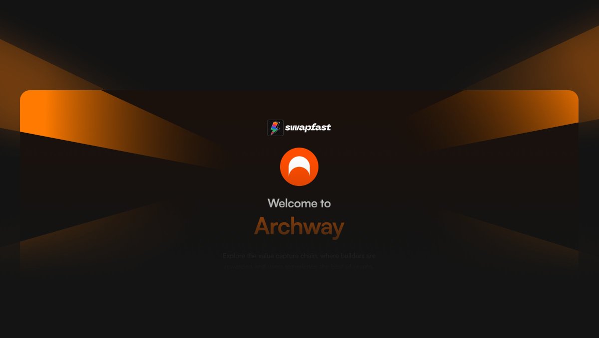 Leap Wallet (@leap_wallet) on Twitter photo your Archway journey starts on Swapfast ๐ โก
onboard to <a href="/archwayHQ/">Archway ๐ </a> with the new Archway Guide on Swapfast
setting up a wallet โ getting your first ARCH tokens โ bridging & swapping
we guide you through everything!
the best part? you can win $300 USDC for a limited time ๐ธ your Archway journey starts on Swapfast ๐ โก
onboard to <a href="/archwayHQ/">Archway ๐ </a> with the new Archway Guide on Swapfast
setting up a wallet โ getting your first ARCH tokens โ bridging & swapping
we guide you through everything!
the best part? you can win $300 USDC for a limited time ๐ธ