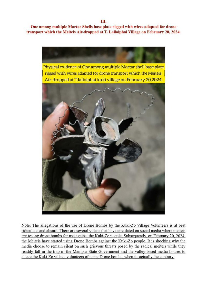 lienstlh's tweet photo. Kuki Inpi strongly refutes the misleading statements by Manipur State Police. The truth, as highlighted by Lt. Gen. Retd. P.C. Nair, must be acknowledged. False claims of drone usage and biased treatment of Kuki-Zo volunteers cannot go unchallenged. We demand justice and equality https://t.co/wKACFMEyus