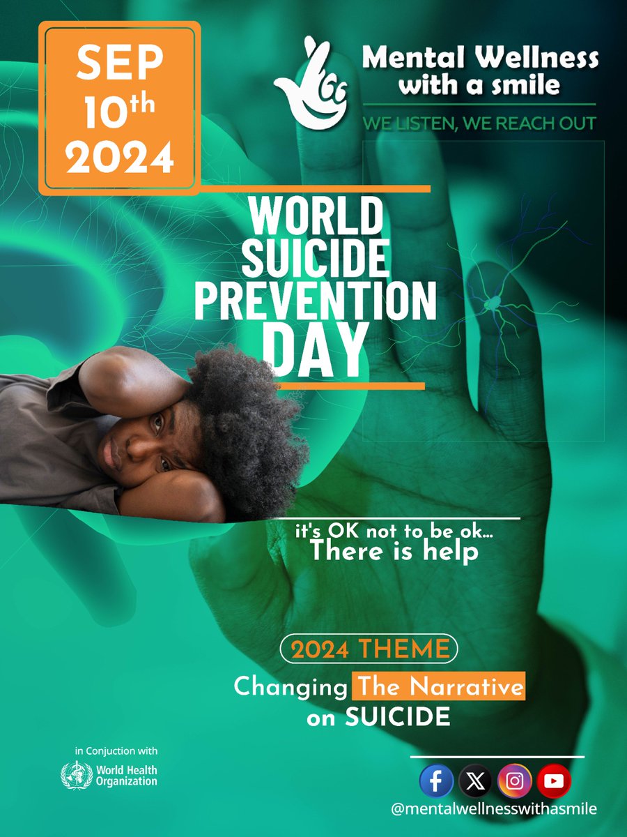 On this #WorldSuicidePreventionDay2024 We want to share #hope that #itsOKtonotbeOK
There is help
Twitter - x.com/MW_withasmile
Facebook - facebook.com/Mental-Wellnes…
You Tube : youtube.com/channel/UCqiAX…
LinkedIn : linkedin.com/in/mental-well…
Instagram : instagram.com/mental_wellnes…
#