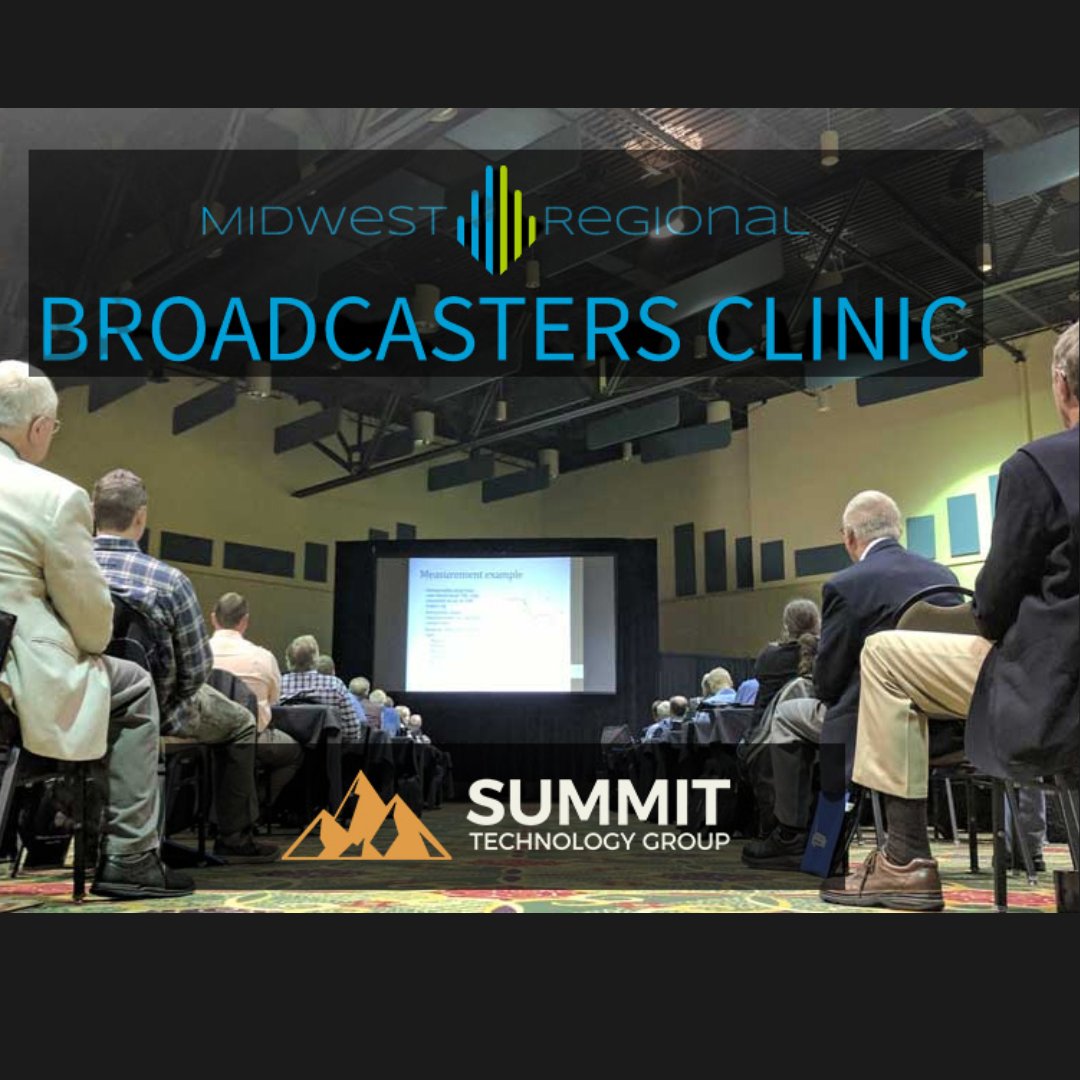 summittechUSA's tweet photo. ⚡ Discover the latest in broadcasting tech with Summit Technology Group at Booth 24 during the Midwest Regional Broadcasters Clinic 2024! From live streaming to machine learning and asset management. 🗓️ Sept 11, 2024 #BroadcastTech #SummitTechGroup https://t.co/xqnotWiTaw