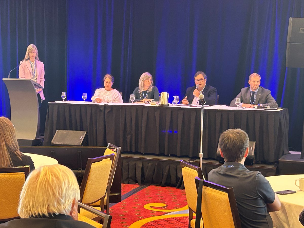 #cdnferry2024 delegates learn about recruitment and retention of marine students from the perspective from marine colleges. Discussion included reps from: <a href="/marineinstitute/">Marine Institute, Memorial University</a>, <a href="/hollandcollege/">Holland College</a>, <a href="/georgiancollege/">Georgian College</a> and Institut Maritime du Québec