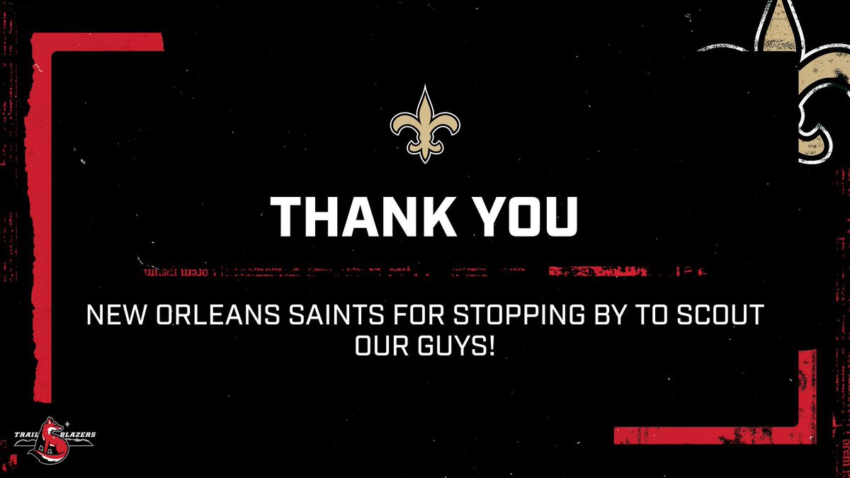 Thank you @saints for stopping by to scout our guys!

#Trailblazers