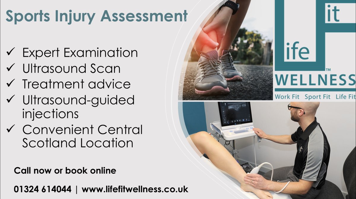 No matter your sport, our experts are on hand to offer their advice and treatment for injuries and conditions relating to the musculoskeletal system! 🎾🏃🏌️‍♀️🏋️‍♂️🏊‍♀️

#IamLifeFit #IntegratedHealthcare #LifeFitWellness #Exercise #Fitness #Falkirk #Linlithgow #SportsInjury #SportsRehab