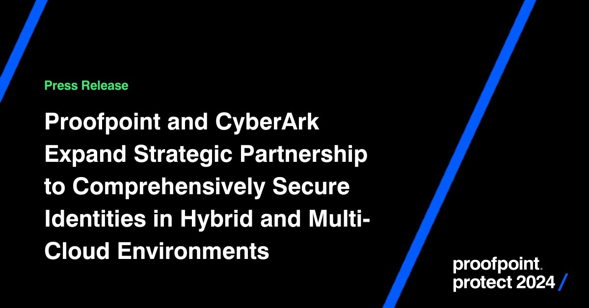 Satya__Jena's tweet photo. At #ProofpointProtect NYC, @Proofpoint &amp; @CyberArk announced our extended strategic collaboration, which includes the launch of new integrations and solutions to secure identities everywhere and address critical cyber challenges.

Read the announcement: https://t.co/dMFOs9Wbcg https://t.co/YkrzqQqEuV