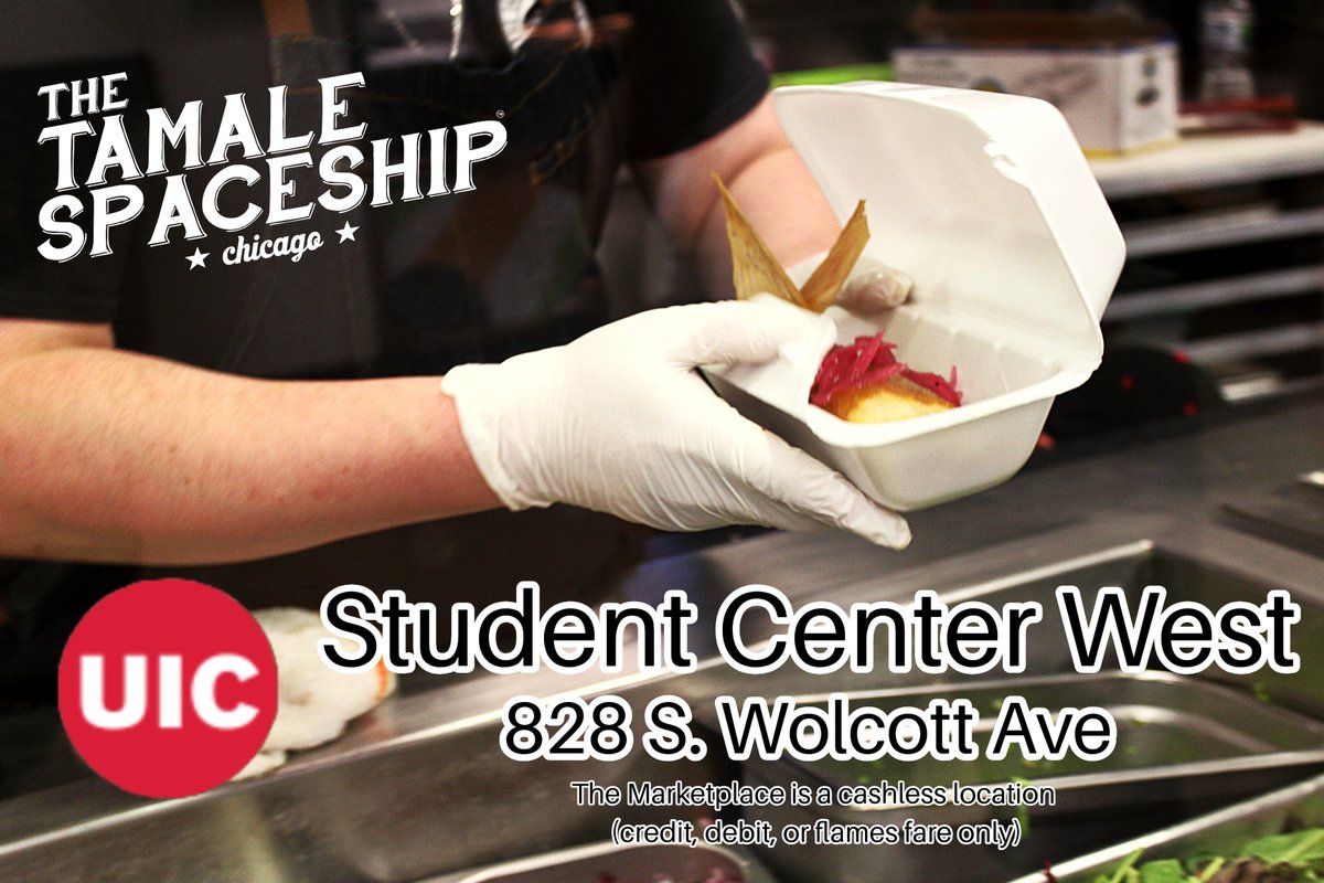 Craving our tamales???

We are located in the Medical District this semester from Monday- Friday 11am-2pm #Medicaldistrict #uic #marketplace