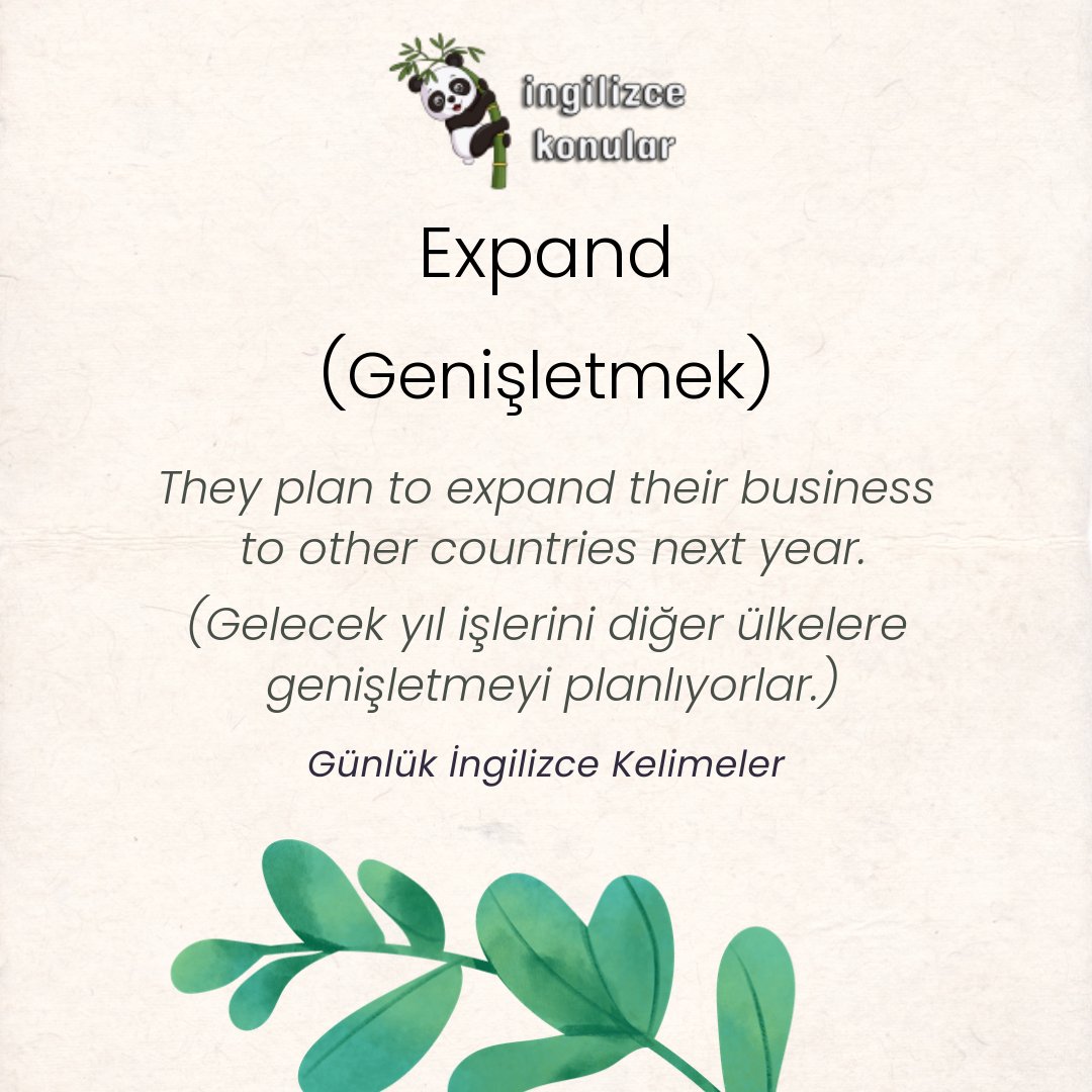 Yeni İngilizce Kelime: Expand (Genişletmek)

Lütfen daha fazla İngilizce kelime için için bizi takip edin. ingilizcekonular.com ile İngilizce öğrenmek çok kolay.

#ingilizce #ingilizcekelimeler #ingilizcekursu #ingilizcedersi #ingilizcesözler #ingilizcekonular