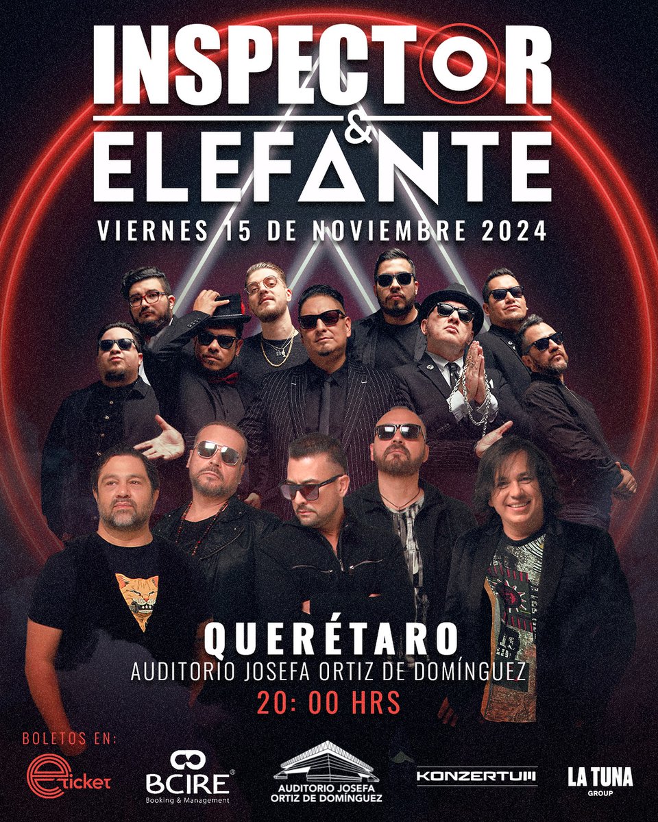 Inspector y <a href="/elefanteoficial/">ELEFANTE</a> en Querétarock
🗓️ Viernes 15 de noviembre
📍 Auditorio Josefa Ortiz
🎫 Boletos en <a href="/eticket/">ETICKET</a>  ➡️ bit.ly/3AZdc3m