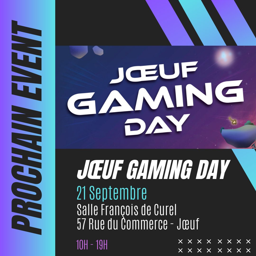📢 Nouvel événement en approche

Nous vous donnons RDV au Joeuf Gaming Day organisé par le 21 Septembre à la salle François de Curel à Ville de Joeuf 🦾🔥

🔫🥽Vibrez au rythme des balles avec notre animation laser tag en réalité virtuelle et augmentée via nos gilets haptiques.