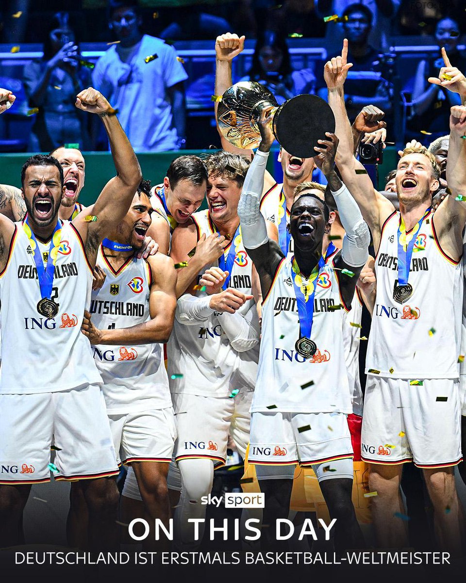 SkySportDE's tweet image. Einfach schon ein Jahr her! 🤯 Am 10.09.2023 vollenden die deutschen Basketballer ein perfektes Turnier in Manila mit dem historischen ersten WM-Titel. 🏆

#skysport #dbb