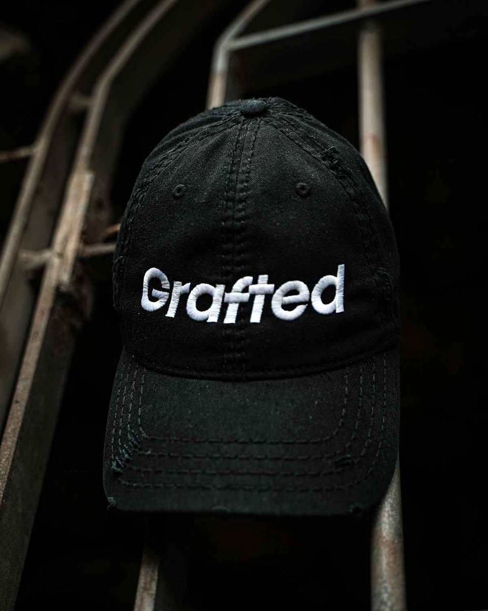 GraftedStore's tweet photo. It’s finally happening! Available now - Distressed and normal Grafted baseball caps!  To celebrate this drop we’re doing a giveaway. Purchase a Grafted cap and post it on your story &amp; tag us and we’ll pick 5 people to get a free Print of your choice in A4 or A3.  

#clothingbrand https://t.co/DfJvh1viUW