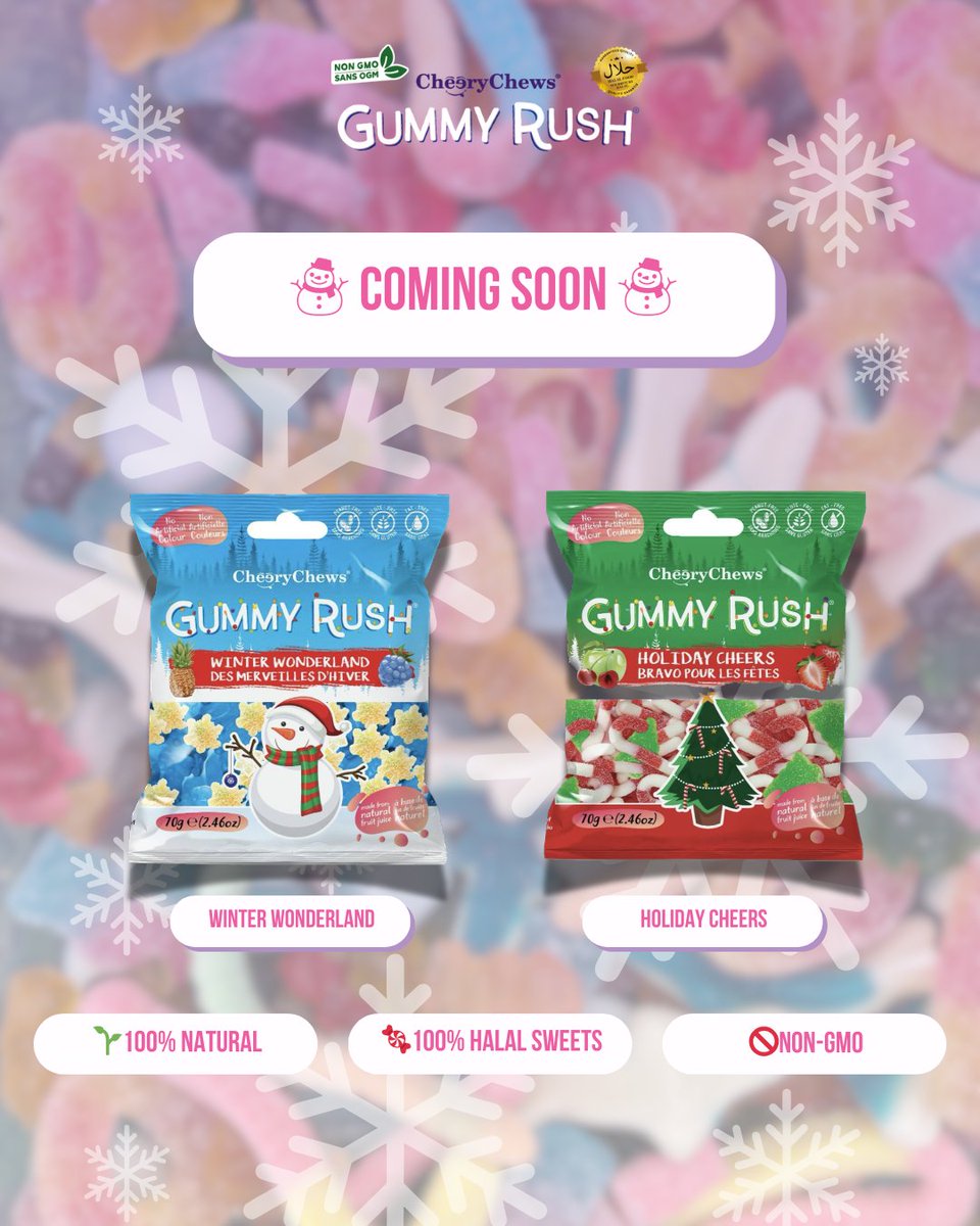Autumn is here, so Christmas has basically started! 

Say hello to our new Christmas Gummy Rush Range 🎅

🍬All 100% Halal Sweets🍬

#GummyRush #SweetPacks #FizzySweets #HalalFinds #SweetObsessed #NaturalSweets #halalfood #halalfoodie #christmas #christmasfood #christmassnacks
