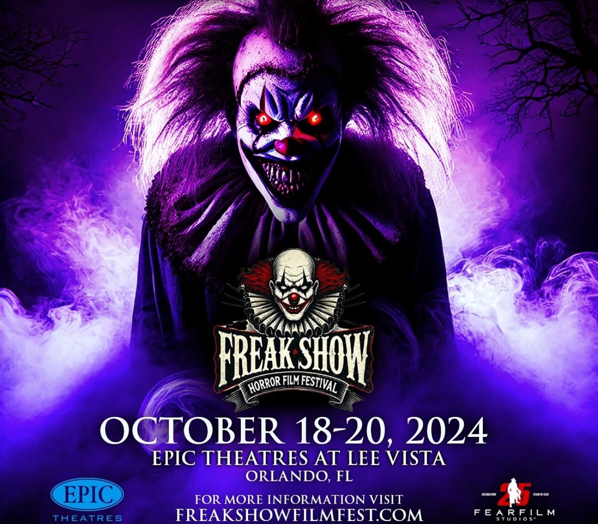 ATCPfilm's tweet photo. Honored to have been selected to screen at the Freak Show Horror Film Festival this October 18th-20th in Orlando, FL. More info coming soon. Sponsored by Epic Theatres. Great film for the Halloween season! #indiefilm #orlando #freakshowfilmfestival https://t.co/bg7cIXq3LE