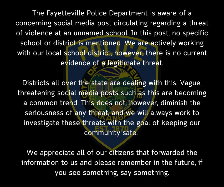 FayettevilleARpolice (@fyvpolice) on Twitter photo 