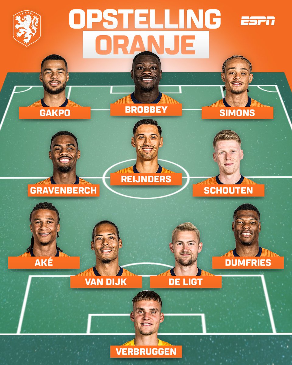 ESPNnl's tweet image. 📋 𝐃𝐞 𝐨𝐩𝐬𝐭𝐞𝐥𝐥𝐢𝐧𝐠 van Oranje voor het duel met Duitsland 🦁

#neddui