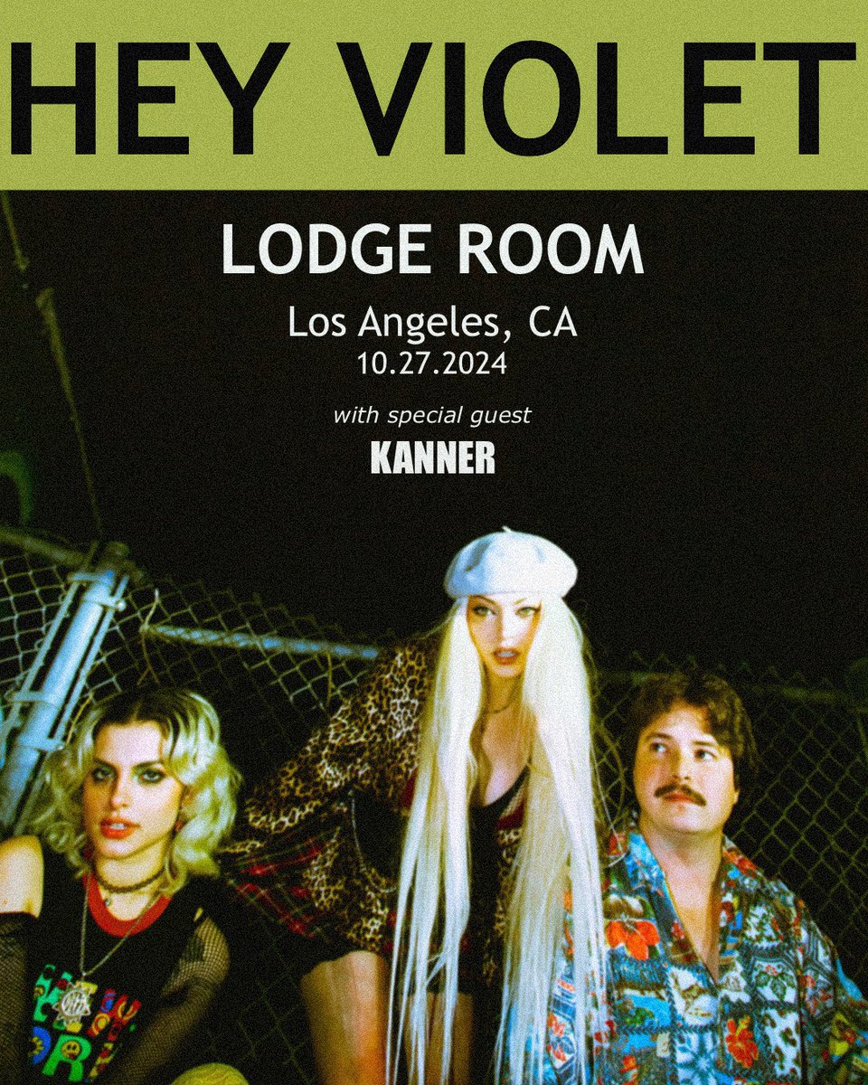 HeyViolet's tweet photo. we’re so excited to have one more crazy night with u as hey violet. join us and @kannertime at the lodge room on october 27th to hear all the songs you’ve loved over the years- and even some we’ve never played before. let’s dance, sing n cry. tix live this friday! https://t.co/2Tx8R5wW7v