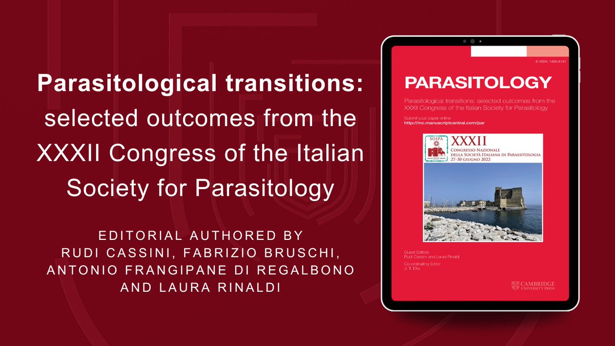 JnlParasitology's tweet photo. Check out our special issue on Parasitological Transitions! Discover emerging topics & explore new roles that parasitologists can play in promoting science-informed decisions to support the green & digital transition: https://t.co/AXaYpU2Gr5
@SoIParasitology #SoIPa #parasitology https://t.co/ID1trn9Pj8