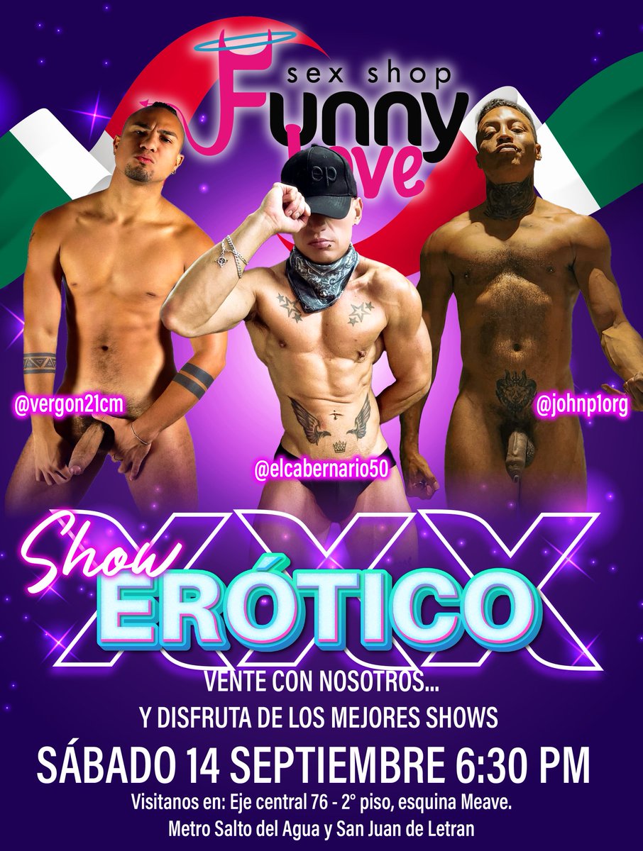 Rp_IsraelFunny's tweet photo. 🔥☆ 𝗦𝗛𝗢𝗪 𝗦𝗢𝗟𝗢 𝗣𝗔𝗥𝗔 𝗘𝗟𝗟𝗢𝗦☆🔥
                       @Funny_MXXX
SABADO 14 DE SEPTIEMBRE 6:30 PM
     = 𝗩𝗘𝗥𝗚𝗢𝗡𝗘𝗦 🍆 𝗘𝗦𝗧𝗘𝗟𝗔𝗥𝗘𝗦 =
   ☆▪︎@vergon21cms      ☆▪︎@johnp1org
         = 𝗜𝗡𝗩𝗜𝗧𝗔𝗗𝗢 🍑 𝗘𝗦𝗣𝗘𝗖𝗜𝗔𝗟 =
                        ☆▪︎@elcabernario50
🔥Te Atreves a Ser Parte del Show!!.
🎬 En una Escena Totalmente en Vivo! 
👿 Podrás Tocar e Interactuar con Estos Ricos y Calientes Chicos.
🫶Te esperamos‼️
@RegiolandiaMxOf
Te lo vas a Perder!
☆ @FunnyShowsXXX
☆@ArtGonSa 
☆@GisMorocha